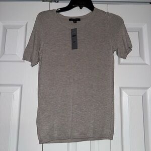Ann Taylor Gray Short Sleeve Top